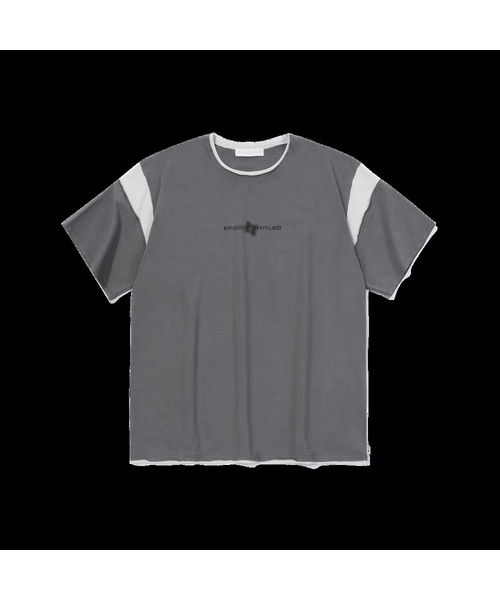 EPISODE UNTITLED(エピソードアンタイトルド)の「CROP MATCH COLORS LOGO PRINT T-SHIRT_DARK GREY(Tシャツ/カットソー・レディース・その他・1)」の1枚目の写真