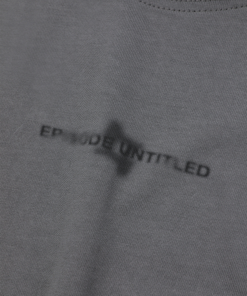 EPISODE UNTITLED(エピソードアンタイトルド)の「CROP MATCH COLORS LOGO PRINT T-SHIRT_DARK GREY(Tシャツ/カットソー・レディース・その他・1)」の4枚目の写真