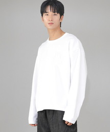 SAINTCREW（セントクルー）の「Loose-fit round-neck plain sweatshirt LRS-831 white（スウェット）」