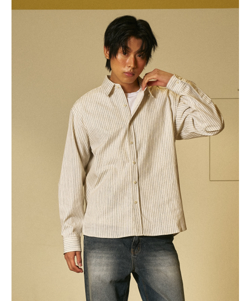 AMOU（アモウ）の「AMOU Multi stripe shirts BLACK（シャツ/ブラウス・レディース・その他・1/2/3）」の2枚目の写真