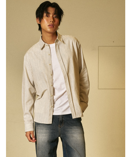 AMOU（アモウ）の「AMOU Multi stripe shirts BLACK（シャツ/ブラウス・レディース・その他・1/2/3）」の3枚目の写真