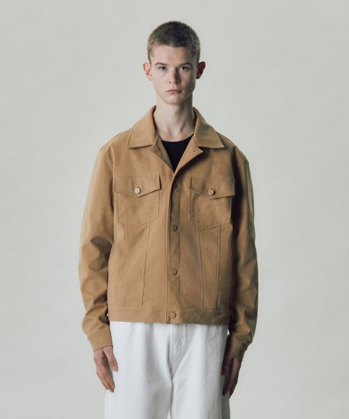 LAB12(ラボ12)の「22F/W シャモアスエードトラッカージャケット (キャメル)(デニムジャケット・メンズ・その他・SMALL)」の1枚目の写真