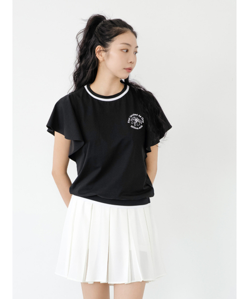 NITINA(ニティナ)の「フレアスリーブレスBK(Tシャツ/カットソー・レディース・ブラック・SMALL/MEDIUM)」の3枚目の写真