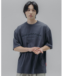 オリジナルロゴ高密度バックパネル切り替え半袖Tシャツ[ネイビー]