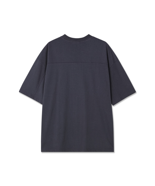 PSSHOPPER（ピーエスショッパ）の「オリジナルロゴ高密度バックパネル切り替え半袖Tシャツ[ネイビー]（Tシャツ/カットソー・メンズ・その他・MEDIUM/LARGE/X-LARGE）」の3枚目の写真