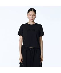 Lettering Crop T-shirt (Black)