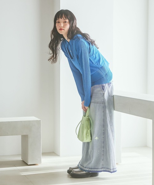 niko and...（ニコアンド）の「ニットタンク&カーディガンレイヤーセット（カーディガン/ボレロ・レディース・ネイビー/ブルー/アイボリー・FREE）」の4枚目の写真