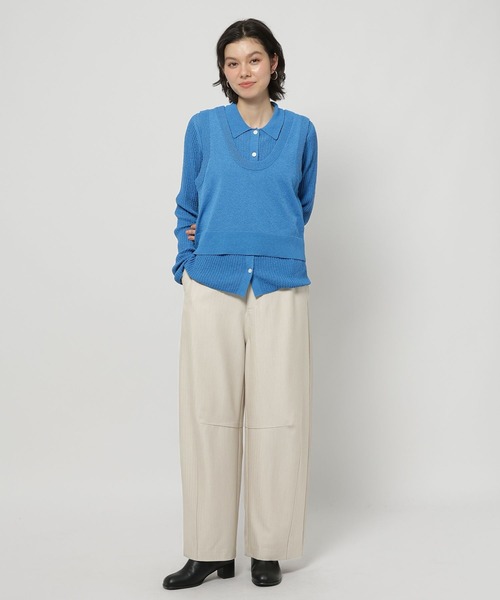 niko and...（ニコアンド）の「ニットタンク&カーディガンレイヤーセット（カーディガン/ボレロ・レディース・ネイビー/ブルー/アイボリー・FREE）」の12枚目の写真