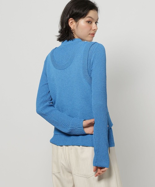 niko and...（ニコアンド）の「ニットタンク&カーディガンレイヤーセット（カーディガン/ボレロ・レディース・ネイビー/ブルー/アイボリー・FREE）」の15枚目の写真