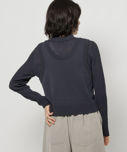 niko and...（ニコアンド）の「ニットタンク&カーディガンレイヤーセット（カーディガン/ボレロ・レディース・ネイビー/ブルー/アイボリー・FREE）」の18枚目の写真