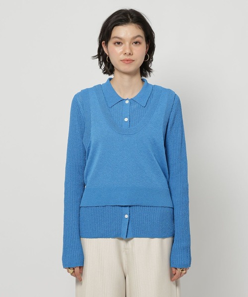 niko and...（ニコアンド）の「ニットタンク&カーディガンレイヤーセット（カーディガン/ボレロ・レディース・ネイビー/ブルー/アイボリー・FREE）」の22枚目の写真