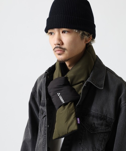 GERRY(ジェリー)の「GERRY 再生 中綿 差し込み マフラー 男女兼用(マフラー・メンズ・ブラック/チャコールグレー/ダークグリーン・FREE)」の5枚目の写真