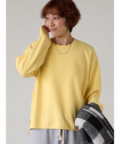 Lugnoncure(ルノンキュール)の「もちもちクルーネックニット(ニット/セーター・レディース・イエロー/ミント/チャコールグレー/グレー・F)」の7枚目の写真