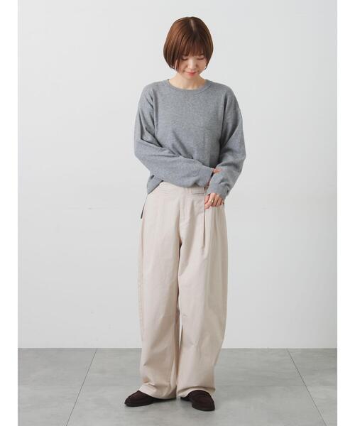 Lugnoncure(ルノンキュール)の「もちもちクルーネックニット(ニット/セーター・レディース・イエロー/ミント/チャコールグレー/グレー・F)」の9枚目の写真