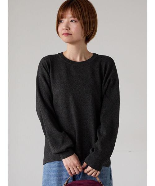 Lugnoncure(ルノンキュール)の「もちもちクルーネックニット(ニット/セーター・レディース・イエロー/ミント/チャコールグレー/グレー・F)」の17枚目の写真