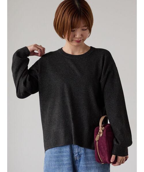 Lugnoncure(ルノンキュール)の「もちもちクルーネックニット(ニット/セーター・レディース・イエロー/ミント/チャコールグレー/グレー・F)」の18枚目の写真