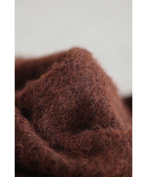 cawaii（カワイイ）の「季節のムード高める深みカラーふわふわカーディガン（カーディガン/ボレロ・レディース・ブラウン/レッド・FREE）」の5枚目の写真