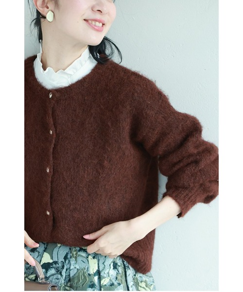 cawaii（カワイイ）の「季節のムード高める深みカラーふわふわカーディガン（カーディガン/ボレロ・レディース・ブラウン/レッド・FREE）」の15枚目の写真