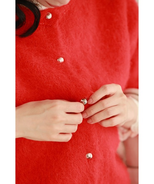 cawaii（カワイイ）の「季節のムード高める深みカラーふわふわカーディガン（カーディガン/ボレロ・レディース・ブラウン/レッド・FREE）」の19枚目の写真