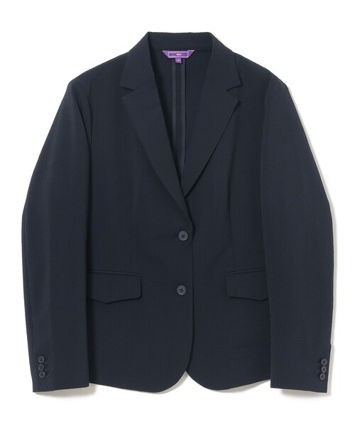 BEAMS GOLF(ビームスゴルフ)の「〈WOMEN〉PURPLE LABEL / ストレッチ サッカー ジャケット(テーラードジャケット・レディース・サックスブルー/ネイビー・MEDIUM/LARGE/SMALL)」の3枚目の写真