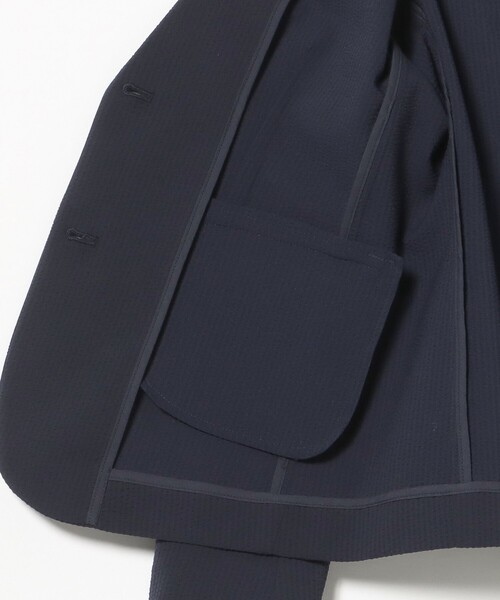 BEAMS GOLF(ビームスゴルフ)の「〈WOMEN〉PURPLE LABEL / ストレッチ サッカー ジャケット(テーラードジャケット・レディース・サックスブルー/ネイビー・MEDIUM/LARGE/SMALL)」の14枚目の写真