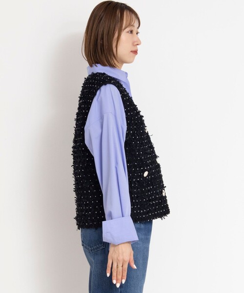 NOLLEY’S（ノーリーズ）の「45th limited editionフラッグカラミジレ（ベスト・レディース・ネイビー/オフホワイト・38）」の6枚目の写真