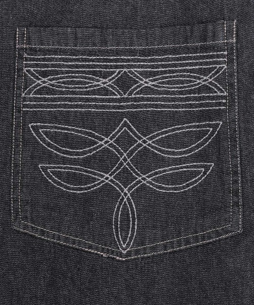 チチカカ（チチカカ）の「ライトオンスデザインステッチジャケット（ノーカラージャケット・レディース・ライトブルー/ブラック・FREE）」の11枚目の写真