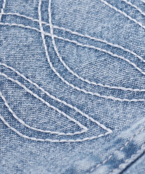 チチカカ（チチカカ）の「ライトオンスデザインステッチジャケット（ノーカラージャケット・レディース・ライトブルー/ブラック・FREE）」の13枚目の写真