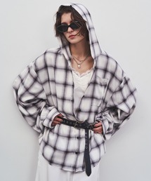 HOODIE CHECK SHIRT/フーディーチェックシャツ
