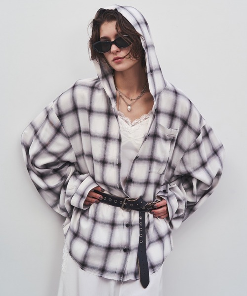 JOSE MOON（ジョゼムーン）の「HOODIE CHECK SHIRT/フーディーチェック