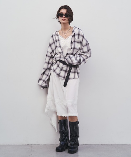 JOSE MOON（ジョゼムーン）の「HOODIE CHECK SHIRT/フーディーチェック