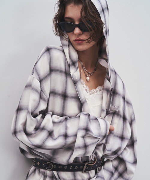 JOSE MOON（ジョゼムーン）の「HOODIE CHECK SHIRT/フーディーチェック