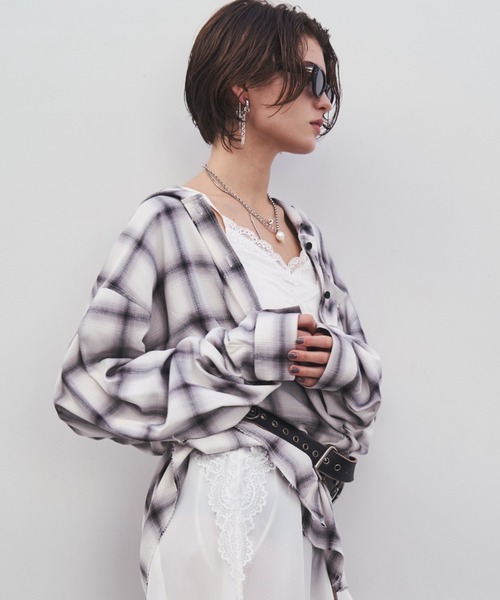 JOSE MOON（ジョゼムーン）の「HOODIE CHECK SHIRT/フーディーチェック