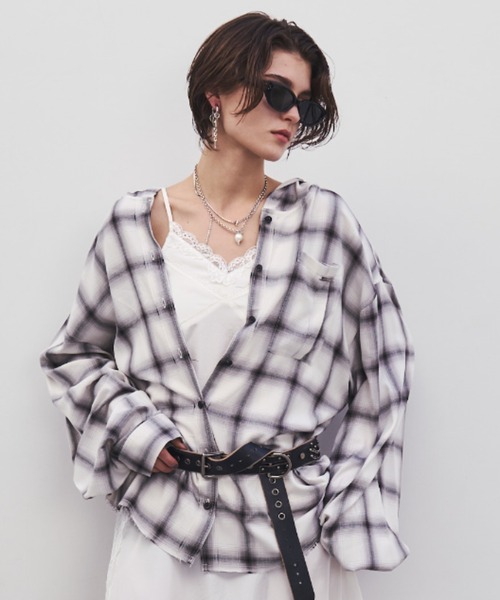 JOSE MOON（ジョゼムーン）の「HOODIE CHECK SHIRT/フーディーチェック