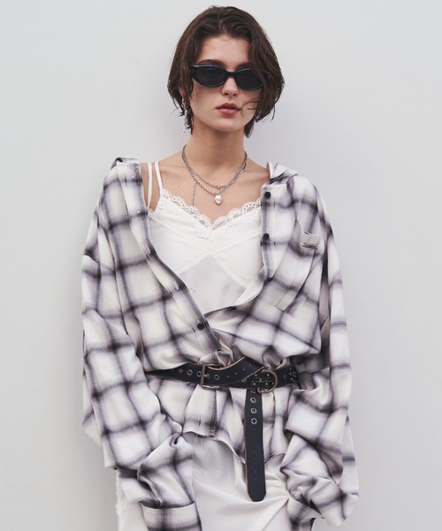JOSE MOON（ジョゼムーン）の「HOODIE CHECK SHIRT/フーディーチェック