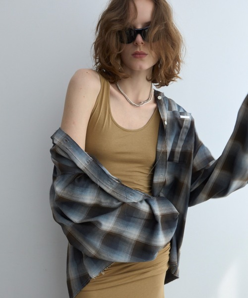JOSE MOON(ジョゼムーン)の「HOODIE CHECK SHIRT/フーディーチェックシャツ(シャツ/ブラウス・レディース・ホワイト/イエロー系その他/ブラウン/ブラック系その他・FREE)」の21枚目の写真