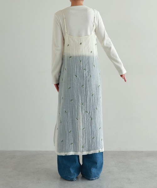 andme（アンドミー）の「【新色追加】小花柄シアーキャミソールワンピース（ワンピース・レディース・アイボリー/ブラック/ブラウン・FREE）」の12枚目の写真