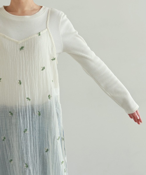 andme（アンドミー）の「【新色追加】小花柄シアーキャミソールワンピース（ワンピース・レディース・アイボリー/ブラック/ブラウン・FREE）」の14枚目の写真