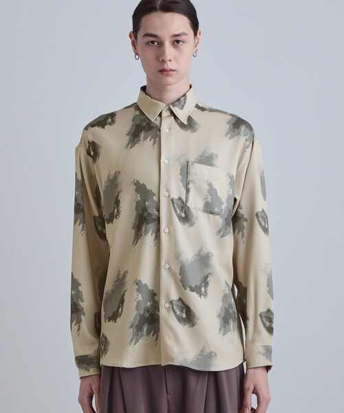 tk.TAKEO KIKUCHI(ティーケータケオキクチ)の「スモークブラープリントシャツ(シャツ/ブラウス・メンズ・ベージュ/ホワイト/ブラック・02/03/04)」の16枚目の写真