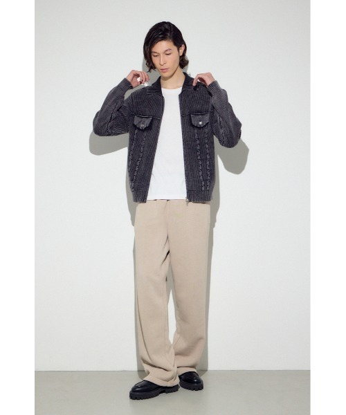 AZUL by moussy(アズールバイマウジー)の「裏起毛リラックスパンツ(スウェットパンツ・メンズ・ライトベージュ/ライトブラック・SMALL/MEDIUM/LARGE)」の15枚目の写真