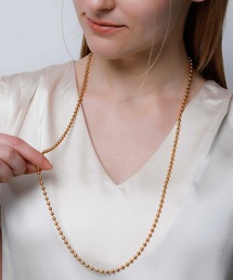 JewCas（ジュアキャス）の「【金属アレルギー対応ノットアレプラス】ロングボールY字ネックレス[NOP0151]（ネックレス）」