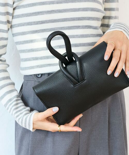 le.coeur blanc（ルクールブラン）の「MILLELA FIRENZE ループハンドルバッグ（ショルダーバッグ・レディース・ブラック・FREE）」の5枚目の写真