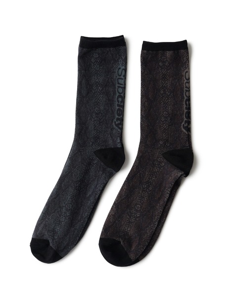 Subciety（サブサエティ）の「Python socks（ソックス/靴下・メンズ・ブラック/ブラウン・FREE）」の3枚目の写真