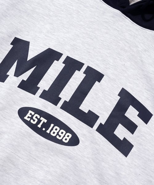 THE MILE（ザマイル）の「MILE EST MIX SWEAT HOODIE [OATMEAL]（パーカー・メンズ・その他・S/M/L/XL）」の3枚目の写真