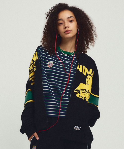 MENASOO（ミナス）の「Round Neck Running Zipup Cardigan_Black（カーディガン/ボレロ・レディース・ブラック・F）」の3枚目の写真