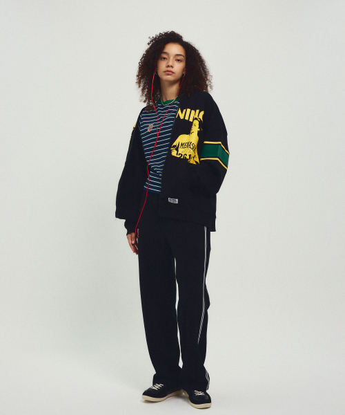 MENASOO（ミナス）の「Round Neck Running Zipup Cardigan_Black（カーディガン/ボレロ・レディース・ブラック・F）」の5枚目の写真