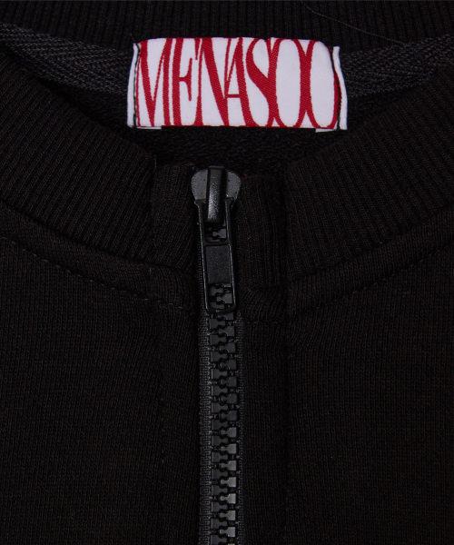 MENASOO（ミナス）の「Round Neck Running Zipup Cardigan_Black（カーディガン/ボレロ・レディース・ブラック・F）」の12枚目の写真