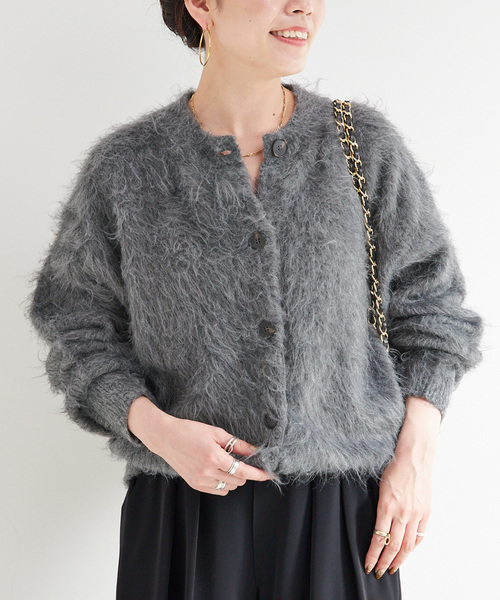 追加2》シャギークルーニットカーディガン（カーディガン/ボレロ