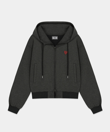 VANDA（バンダ）の「チャコールハイネック起毛フードジップアップ（パーカー）」