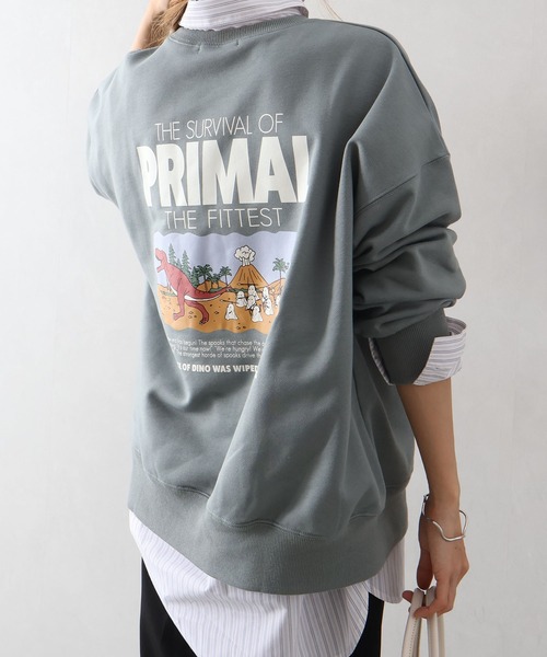 SpRay（スプレイ）の「恐竜おばけスウェット（スウェット・レディース・ライトカーキ/アイボリー/ブラック/オフホワイト/チャコールグレー・FREE）」の6枚目の写真